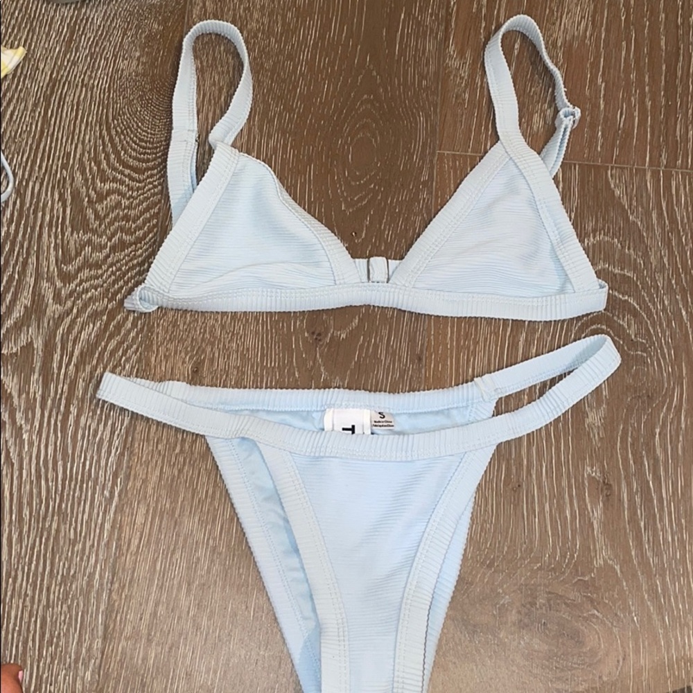 TWIIN blue ribbed bikini